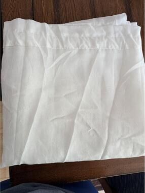 Home Classics Cream colored crushed voile curtains 51x63